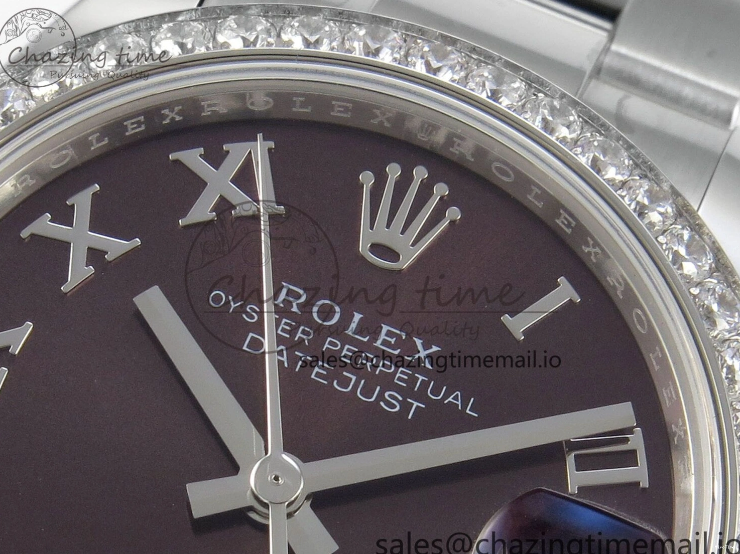 MiroTime 0118 SmoothTexture DateJust 31 278274 THBF 1:1 Best Edition 904L Steel Brown Roman Dial Diamonds Bezel on SS Oyster Bracelet HZ Cal. 26